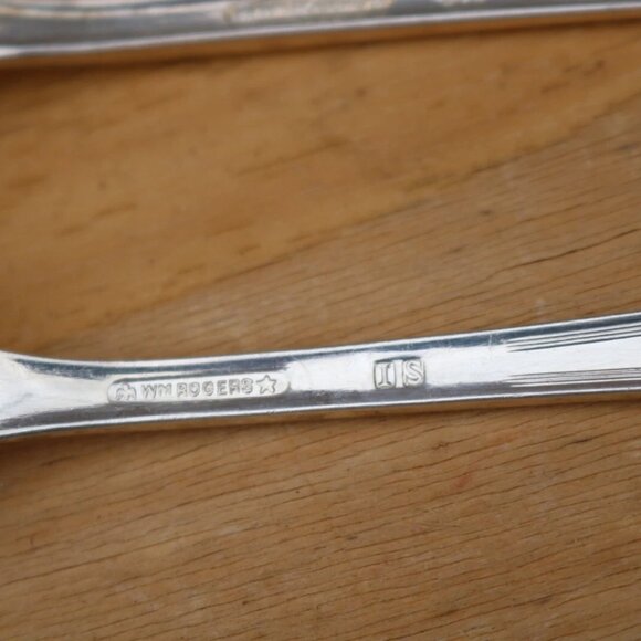 Set of 6 WM Rogers DESIRE Silver Plate Dessert Forks and Tea Spoons - Picture 7 of 15